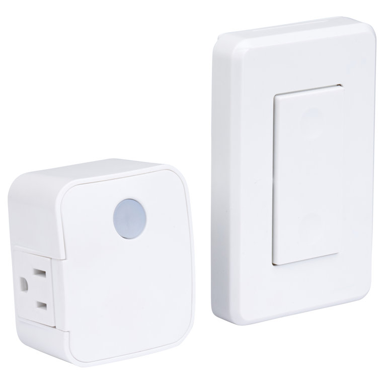 Westek White Wireless Rocker Light Switch with Receiver