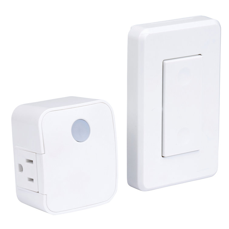 Westek White Wireless Rocker Light Switch with Receiver