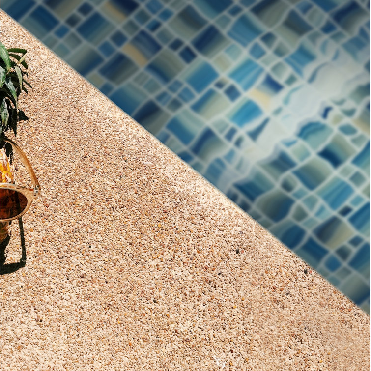 Coral Blue Glass Mosaic Tile for Walls and Floors