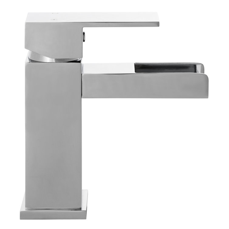 Calm Chrome Single-Hole Waterfall Bathroom Faucet