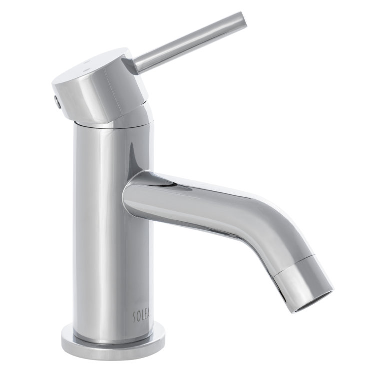 Amity Chrome Single-Hole Bathroom Faucet with Cylindrical Body