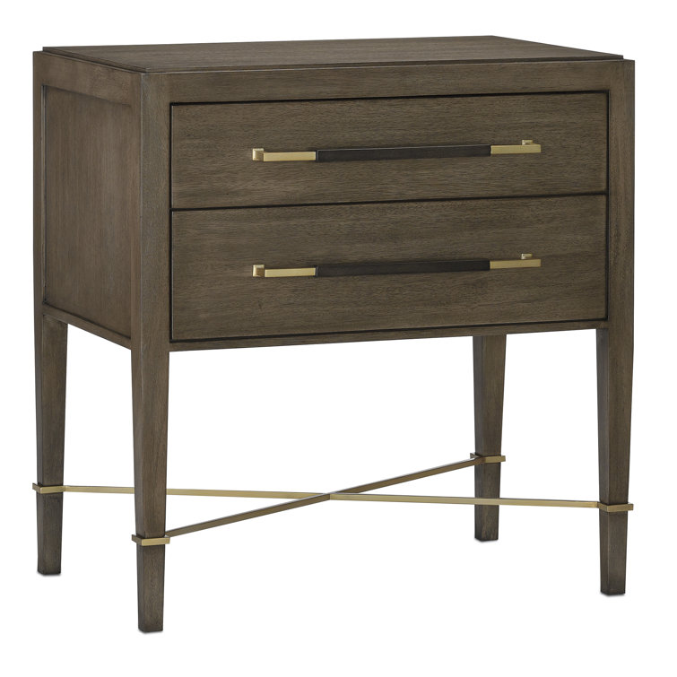 Verona Chanterelle Coffee Mahogany 2-Drawer Nightstand