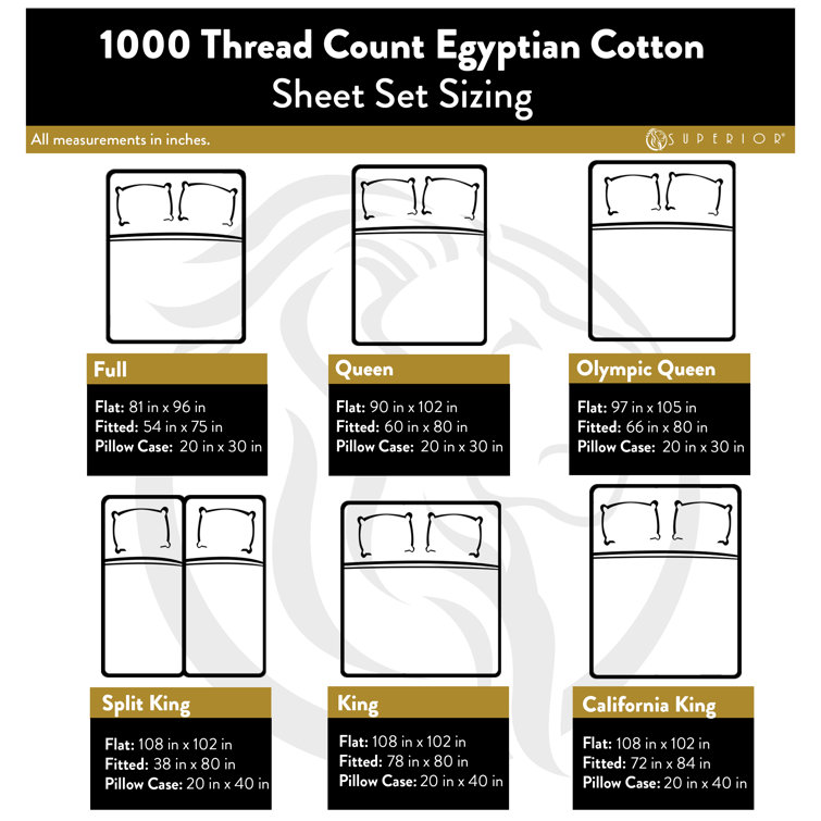 Gold Twin XL Egyptian Cotton Striped Sheet Set