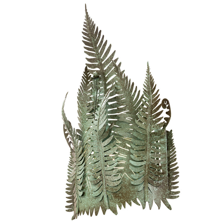 Fern Leaf Tarnished Copper 23.5" Direct Wired Wall Sconce