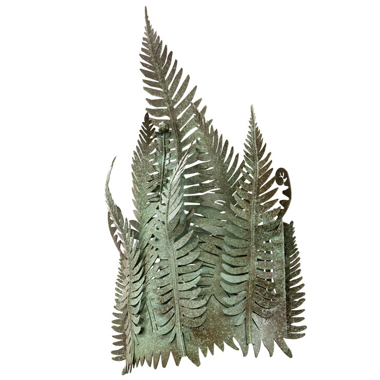 Fern Leaf Tarnished Copper 23.5" Direct Wired Wall Sconce