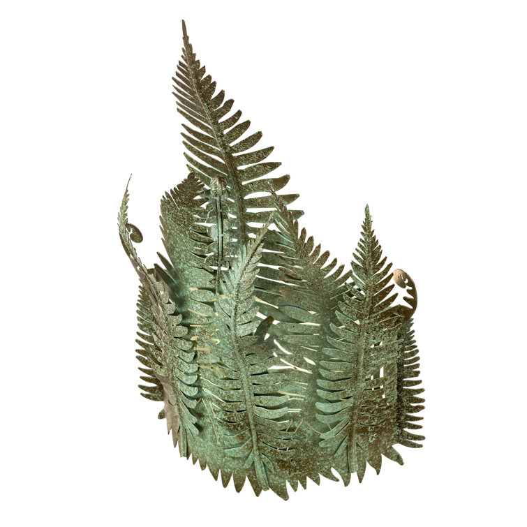 Fern Leaf Tarnished Copper 23.5" Direct Wired Wall Sconce