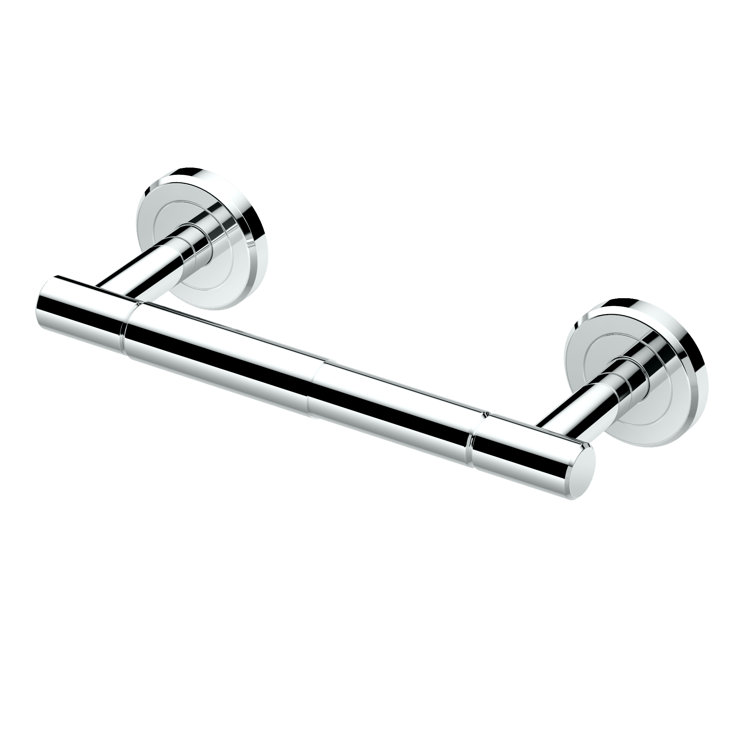 Latitude II Chrome Wall Mounted Double Post Toilet Paper Holder