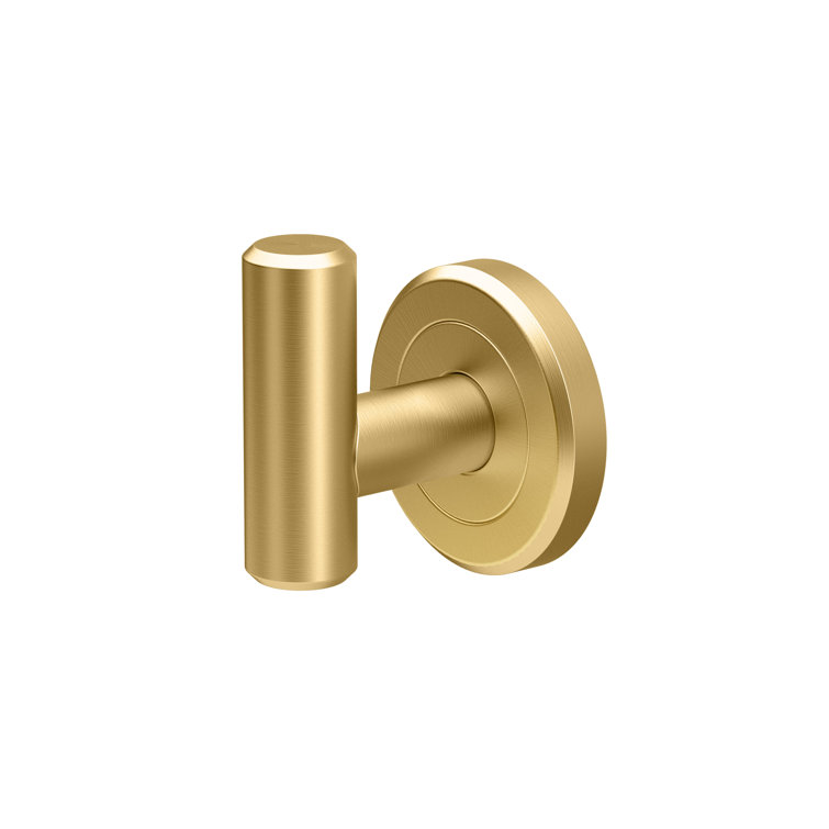 Brushed Brass Minimalist Wall Mounted Single Robe Hook
