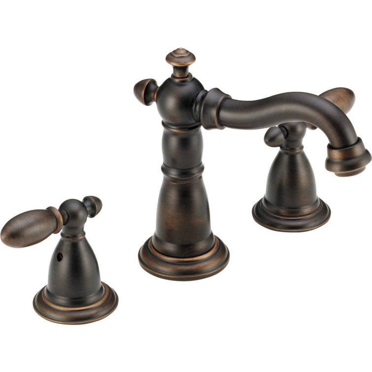 Victorian Distressed Bronze Widespread Bathroom Faucet