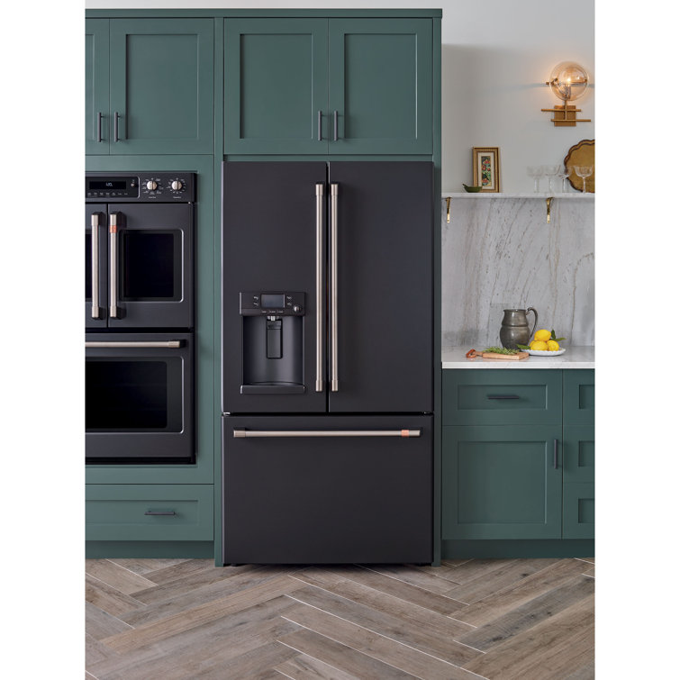 Matte Black Smart French Door Refrigerator with Hot Water Dispenser