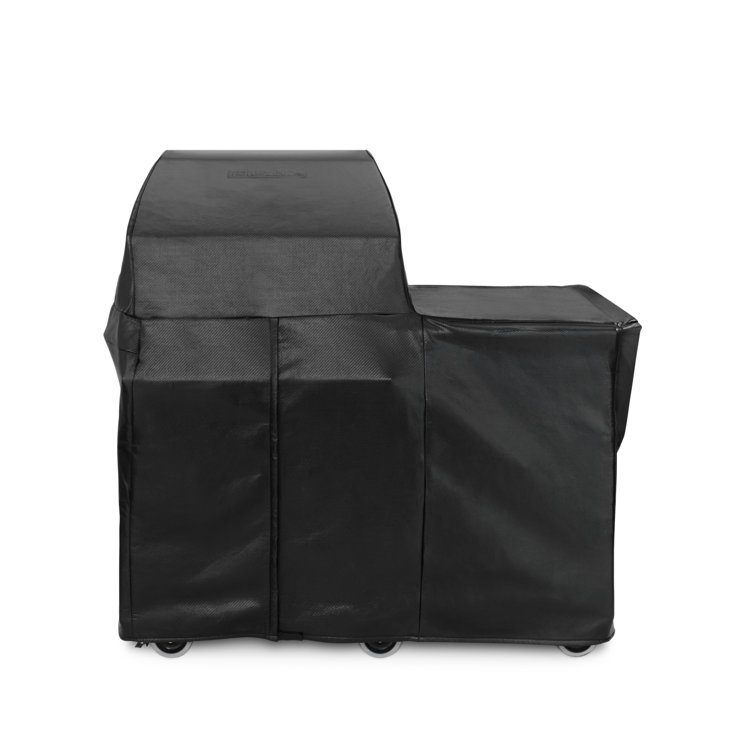 Black Carbon Fiber Vinyl Outdoor Oven Cover, 30" Wide