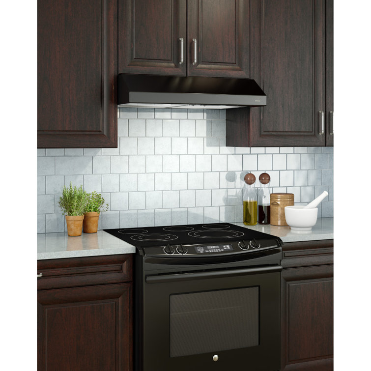 Broan 30-Inch Black Stainless Steel Convertible Under Cabinet Range Hood