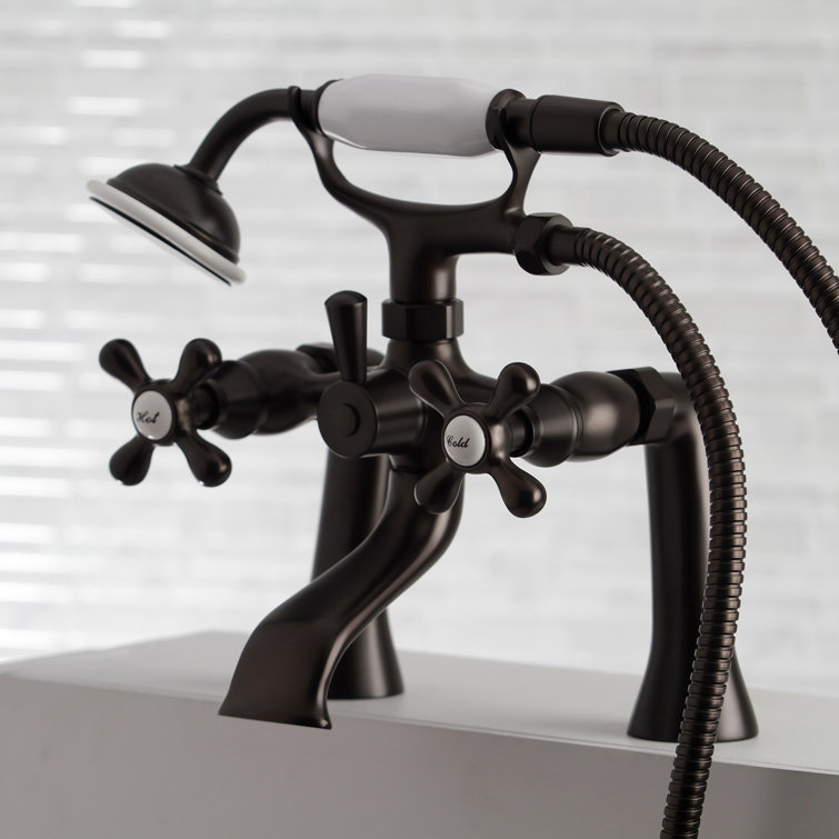 Oil Rubbed Bronze Clawfoot Tub Faucet with Hand Shower