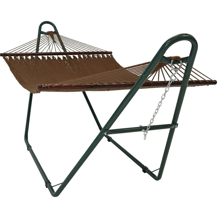 Green Powder-Coated Steel Universal Hammock Stand for 2-Person