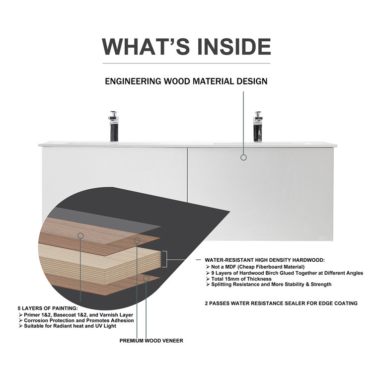Pluto 72" Chestnut Oak Double Sink Freestanding Vanity with Black Marquina Quartz Top