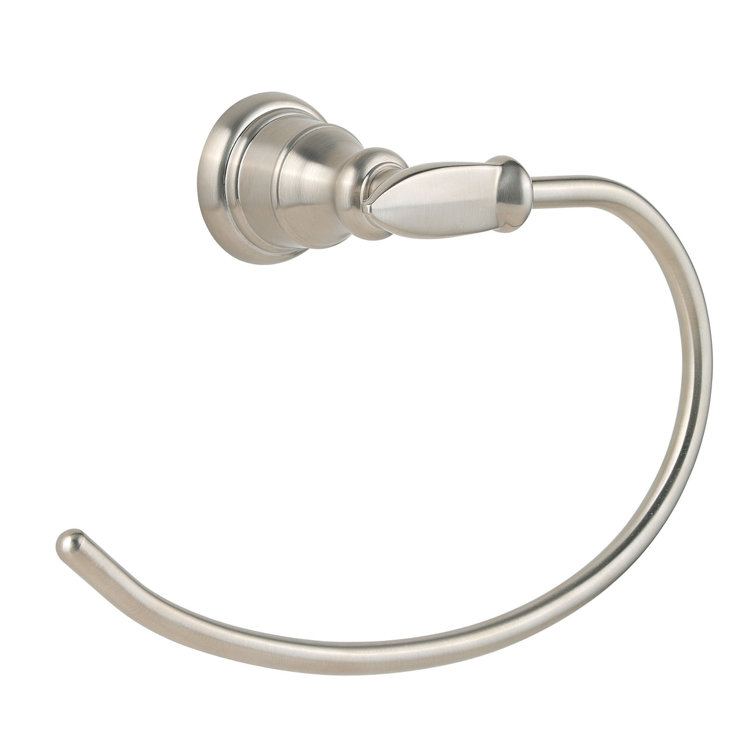 Brushed Nickel Wall Mounted Round Towel Ring