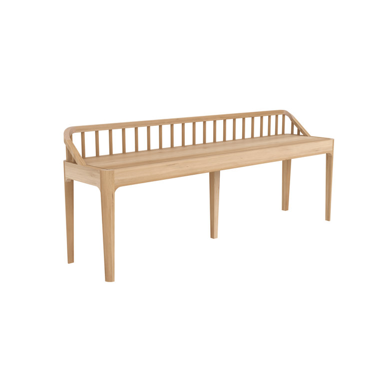 Natural Oak Spindle Back Bedroom Bench