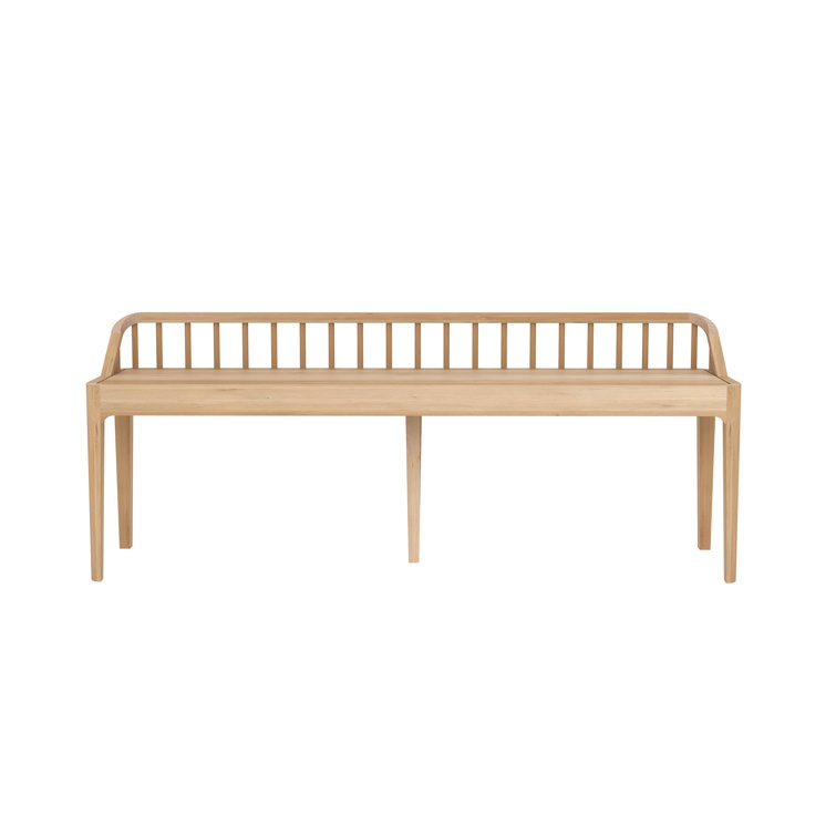 Natural Oak Spindle Back Bedroom Bench