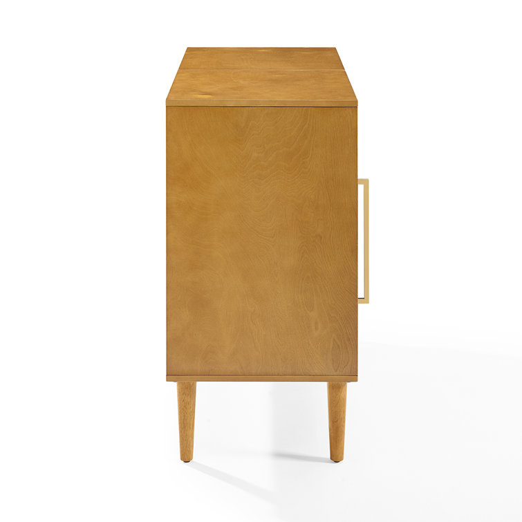 Mid-Century Modern Acorn Wood Everett Media Console with Storage