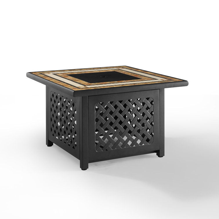 Tucson 46'' Square Stone Top Gas Fire Pit Table