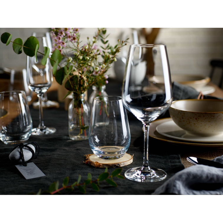 Clear Lead-Free Crystal Champagne Flutes, Set of 4