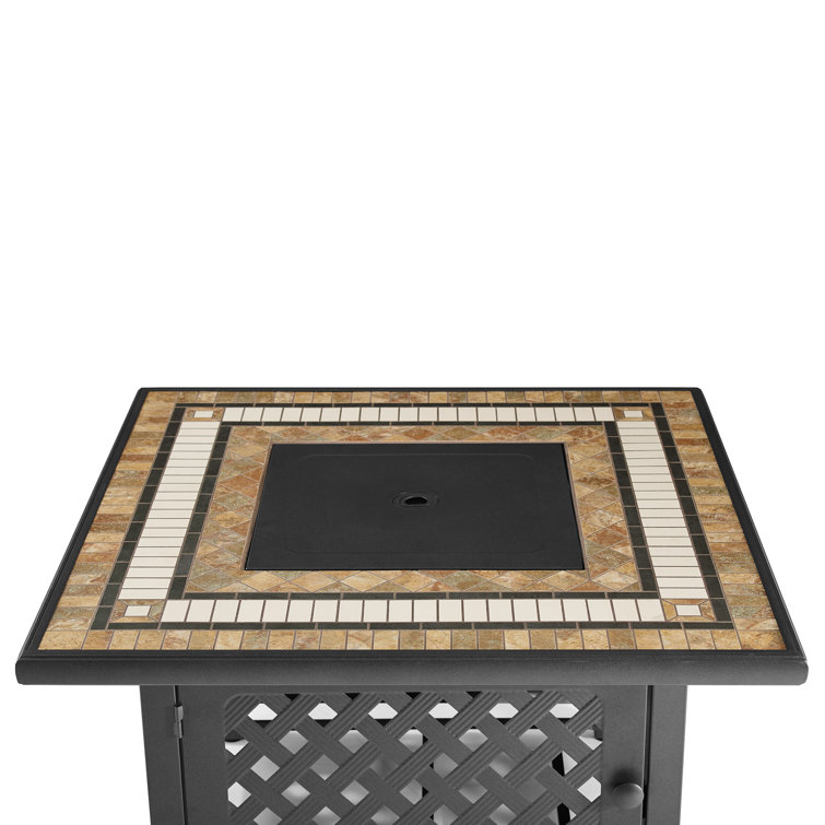 Tucson 46'' Square Stone Top Gas Fire Pit Table