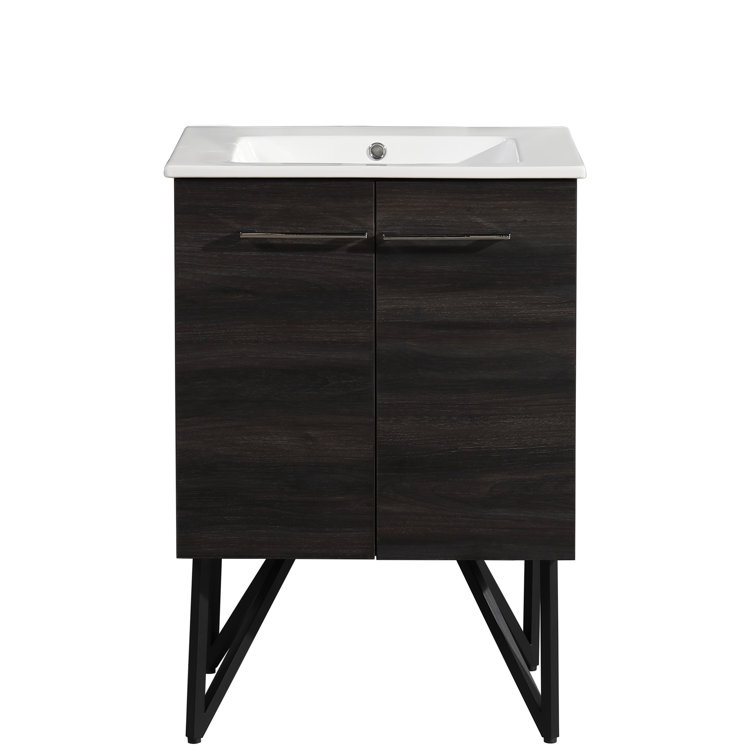 Annecy 24" Black Walnut Freestanding Bathroom Vanity