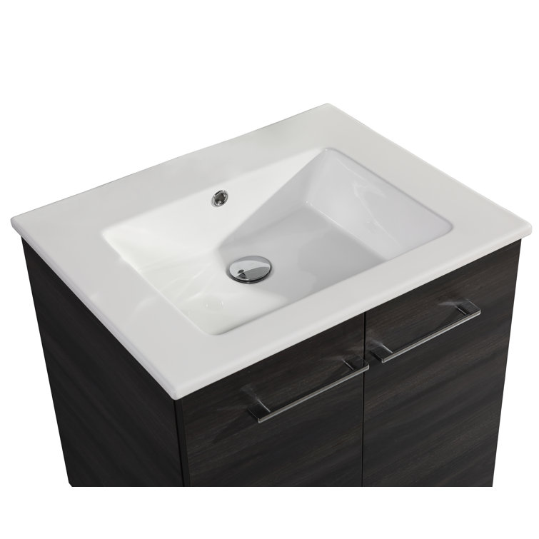 Annecy 24" Black Walnut Freestanding Bathroom Vanity