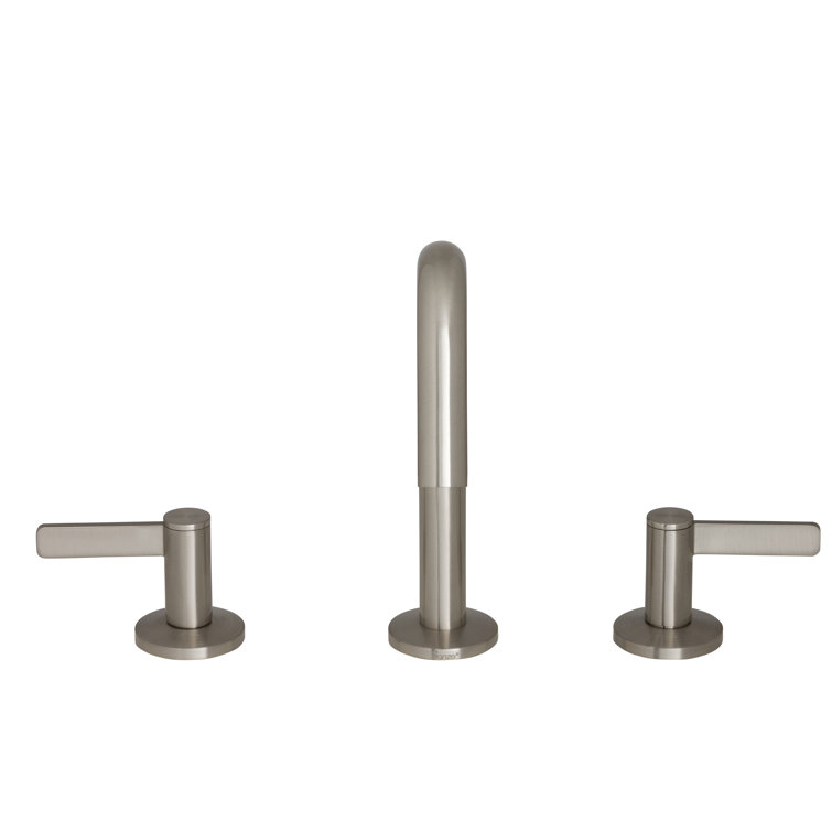 Amalfi Brushed Nickel Widespread Bathroom Faucet with Drain Assembly