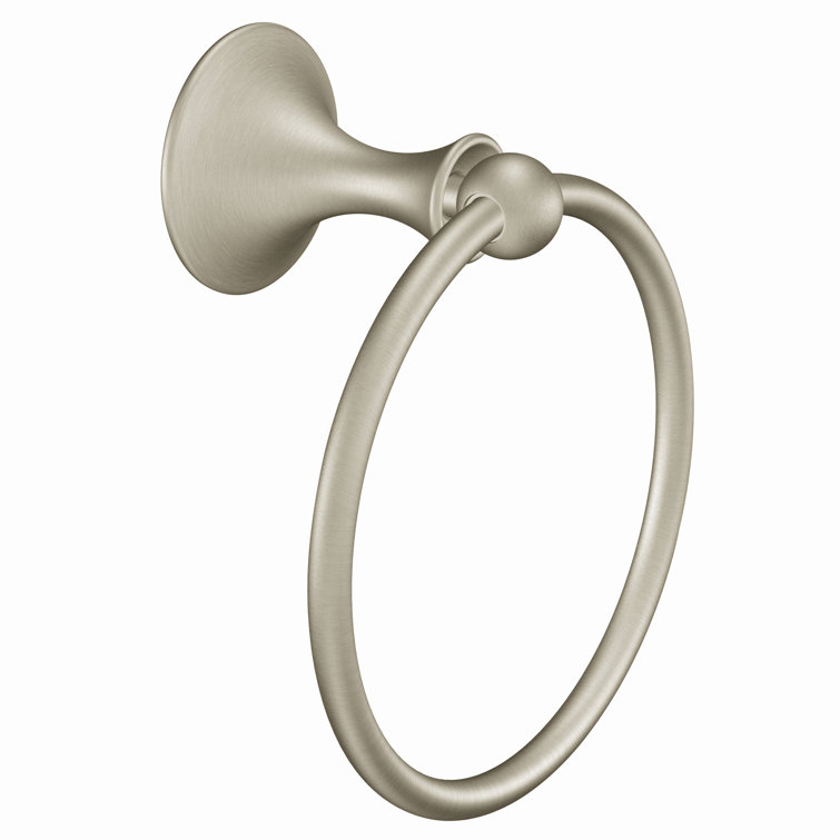 Brushed Nickel Modern Wall Mounted Towel Ring
