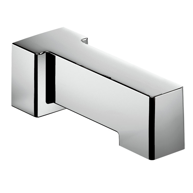 Chrome 90 Degree Wall Mounted Tub Spout with Diverter