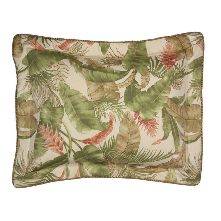 La Selva King Size Tropical Leaf Cotton Blend Pillow Sham