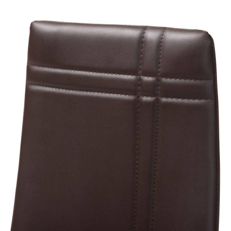 Matiese Brown Faux Leather Parsons Dining Chair Set