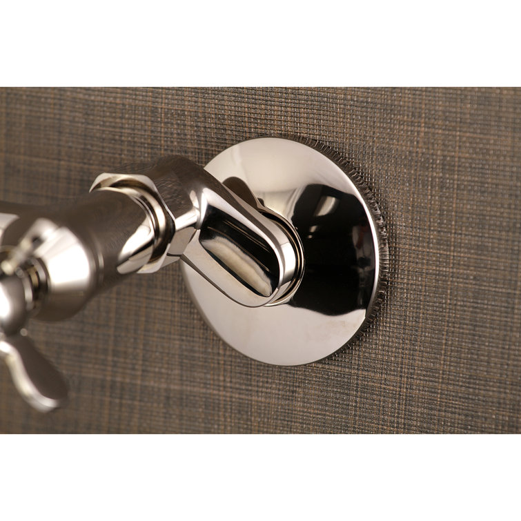 Essex Traditional Polished Nickel Dual-Handle Wall Mount Bathroom Faucet