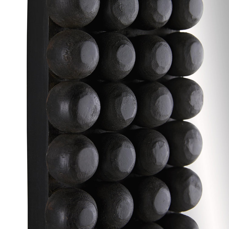 Paxton Full-Length Rectangular Bronze and Wood Floor Mirror