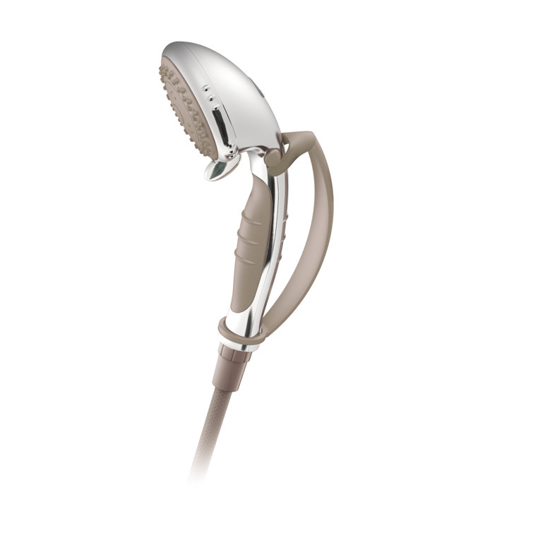 Chrome Handheld Shower Head with Pulse Control and Filter