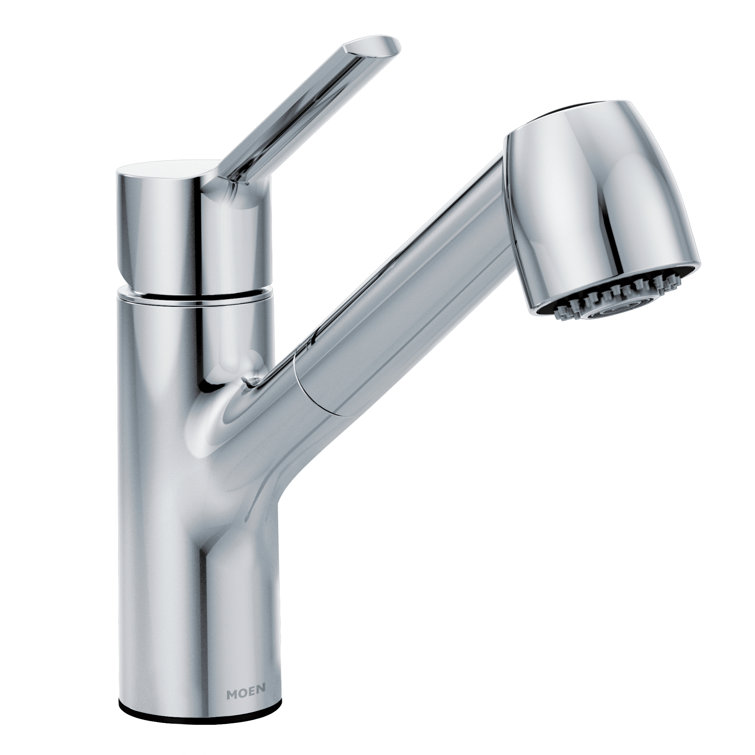 Chrome Modern Pull-Out Spray Kitchen Faucet with Single Handle