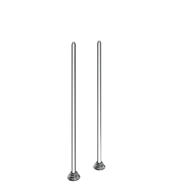 Elegant Chrome Polished Nickel Floor-Mounted Tub Faucet with Handshower