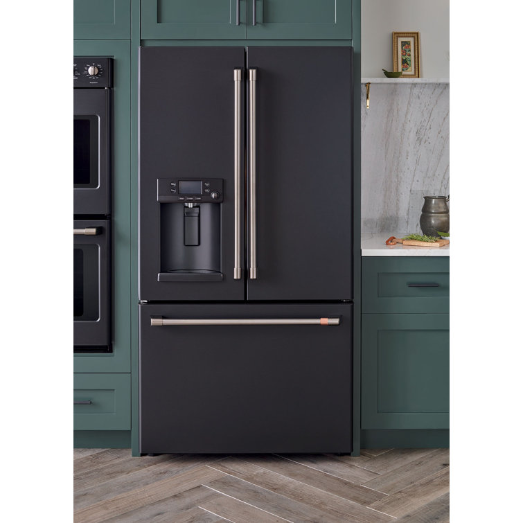 Matte Black Smart French Door Refrigerator with Hot Water Dispenser