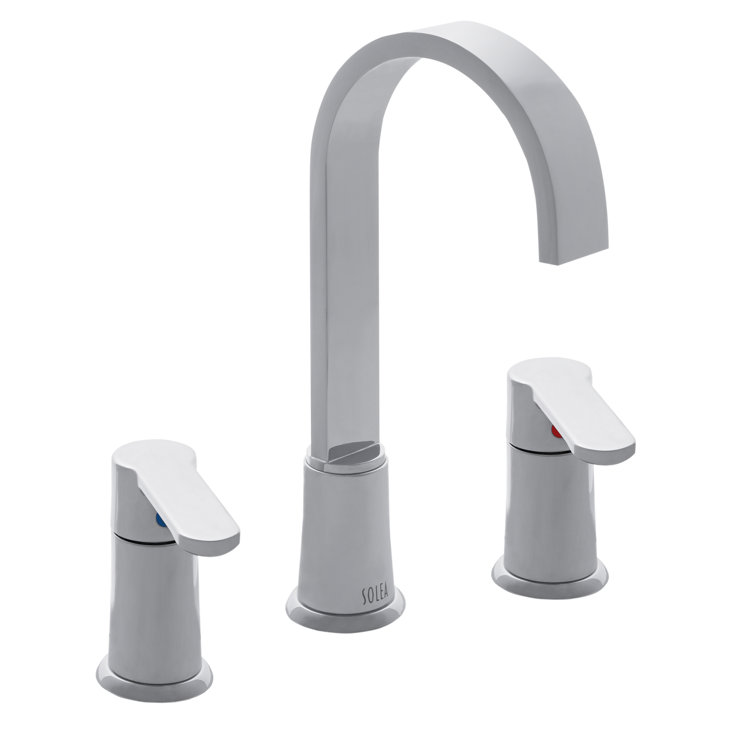 Placid Chrome Widespread Dual Handle Bathroom Faucet