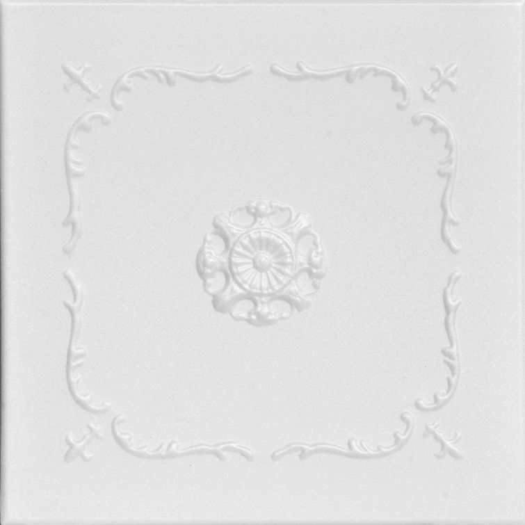Bourbon Street White Polystyrene Glue-up Ceiling Tile