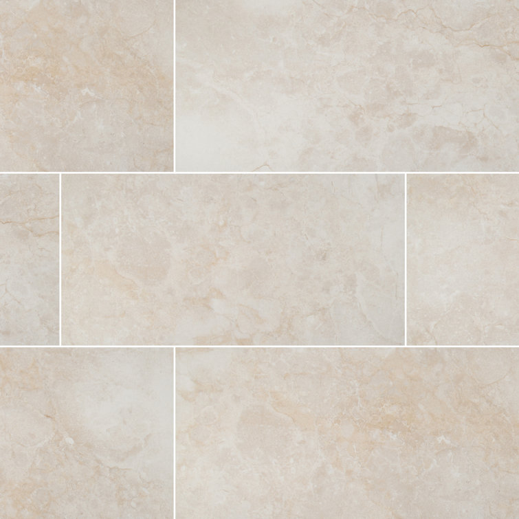 Ansello Ivory Large 12" x 24" Matte Ceramic Tile