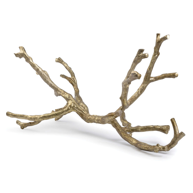 Gold Aluminum Branch Accent Object