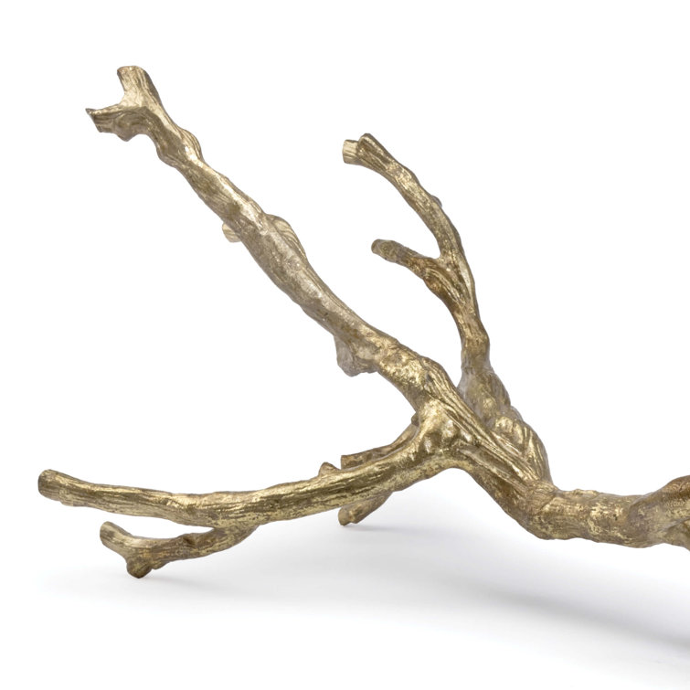 Gold Aluminum Branch Accent Object