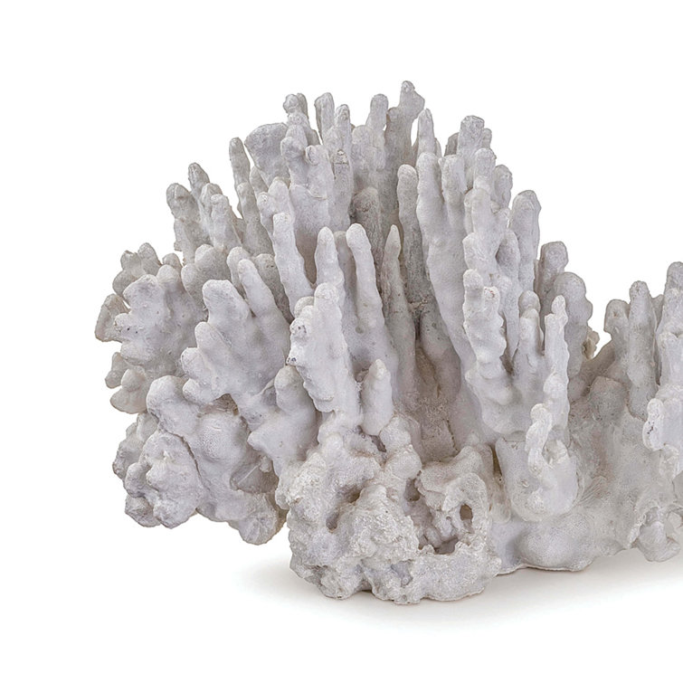 White Resin Coral Table Accent Piece