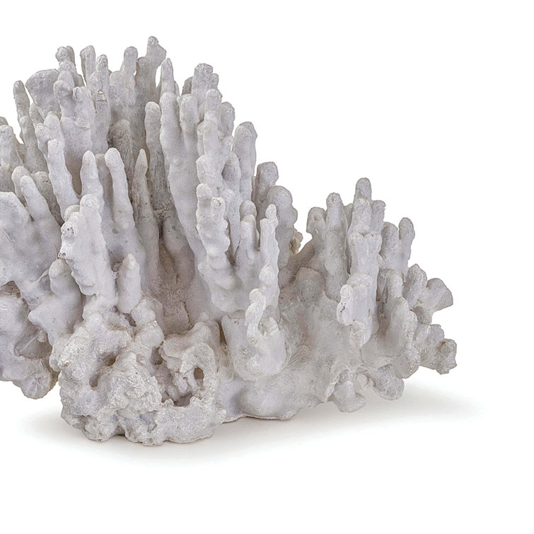 White Resin Coral Table Accent Piece