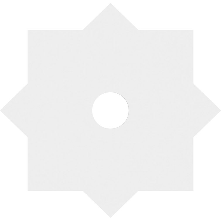 Axel 12" White PVC Geometric Ceiling Medallion