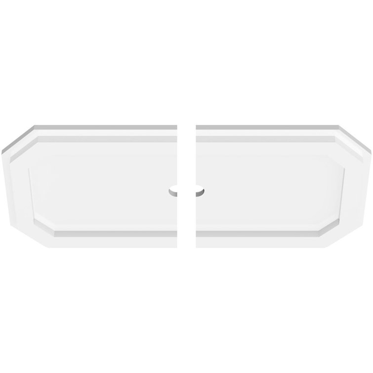 24" x 12" White PVC Contemporary Ceiling Medallion