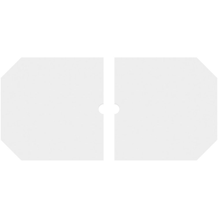 24" x 12" White PVC Contemporary Ceiling Medallion