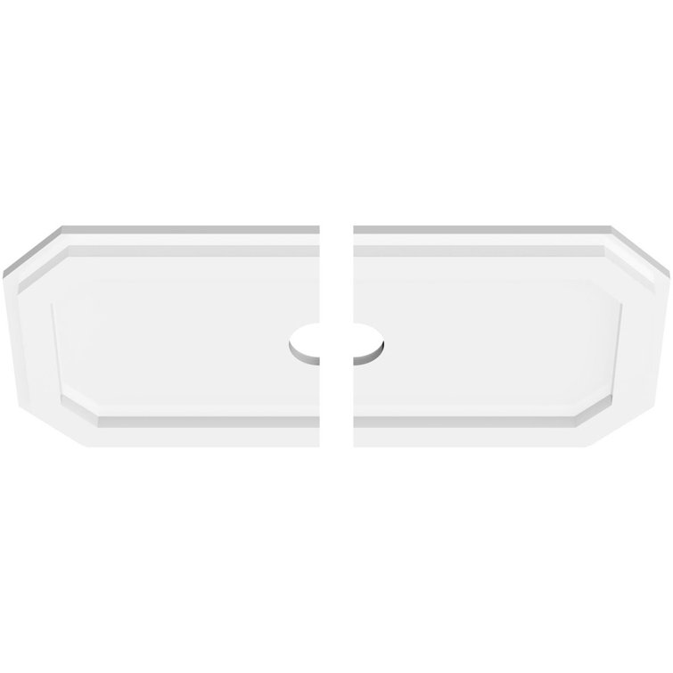 32" x 16" White PVC Contemporary Ceiling Medallion